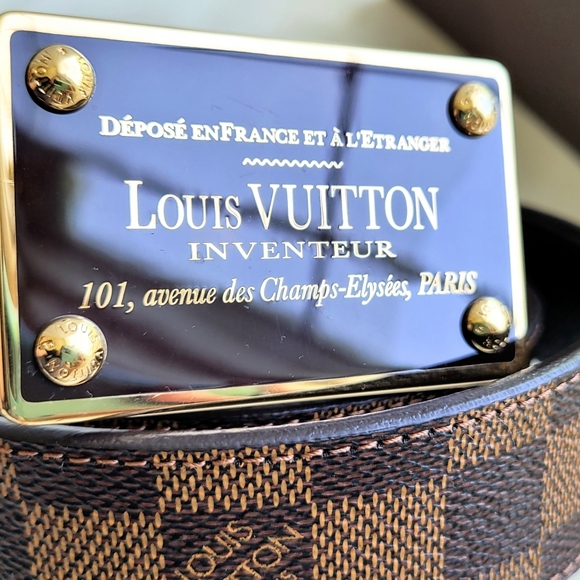 💫LOUIS VUITTON DAMIER REVERSIBLE INVENTEUR BELT💫 - Picture 2 of 6